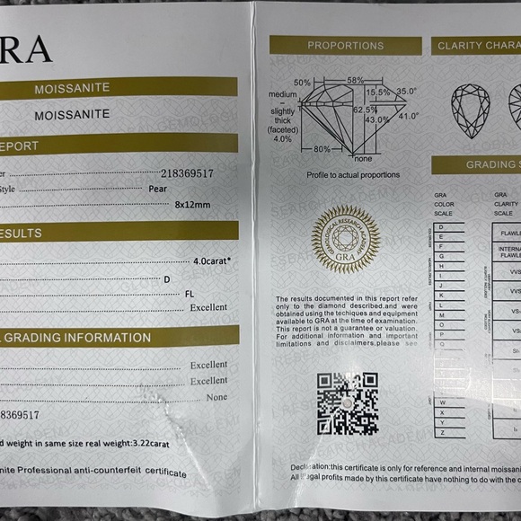 Stunning😍14K Solid Yellow Gold Pear Shape Moisannite ring. 4 Carat. - Picture 6 of 7